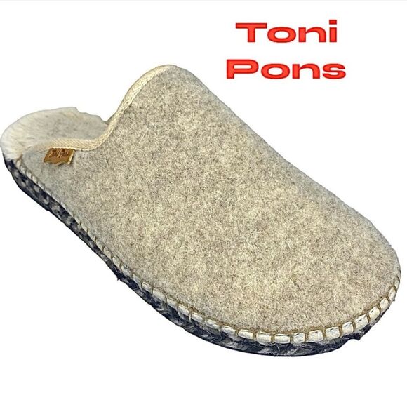 Toni Pons Women's Slippers Wool Textile Slip On Mule Size EU 38 US 7.5 - Picture 1 of 7